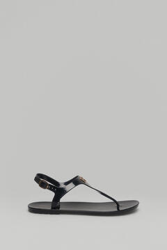 Pedro del Hierro Flip-flops with buckle logo Negro