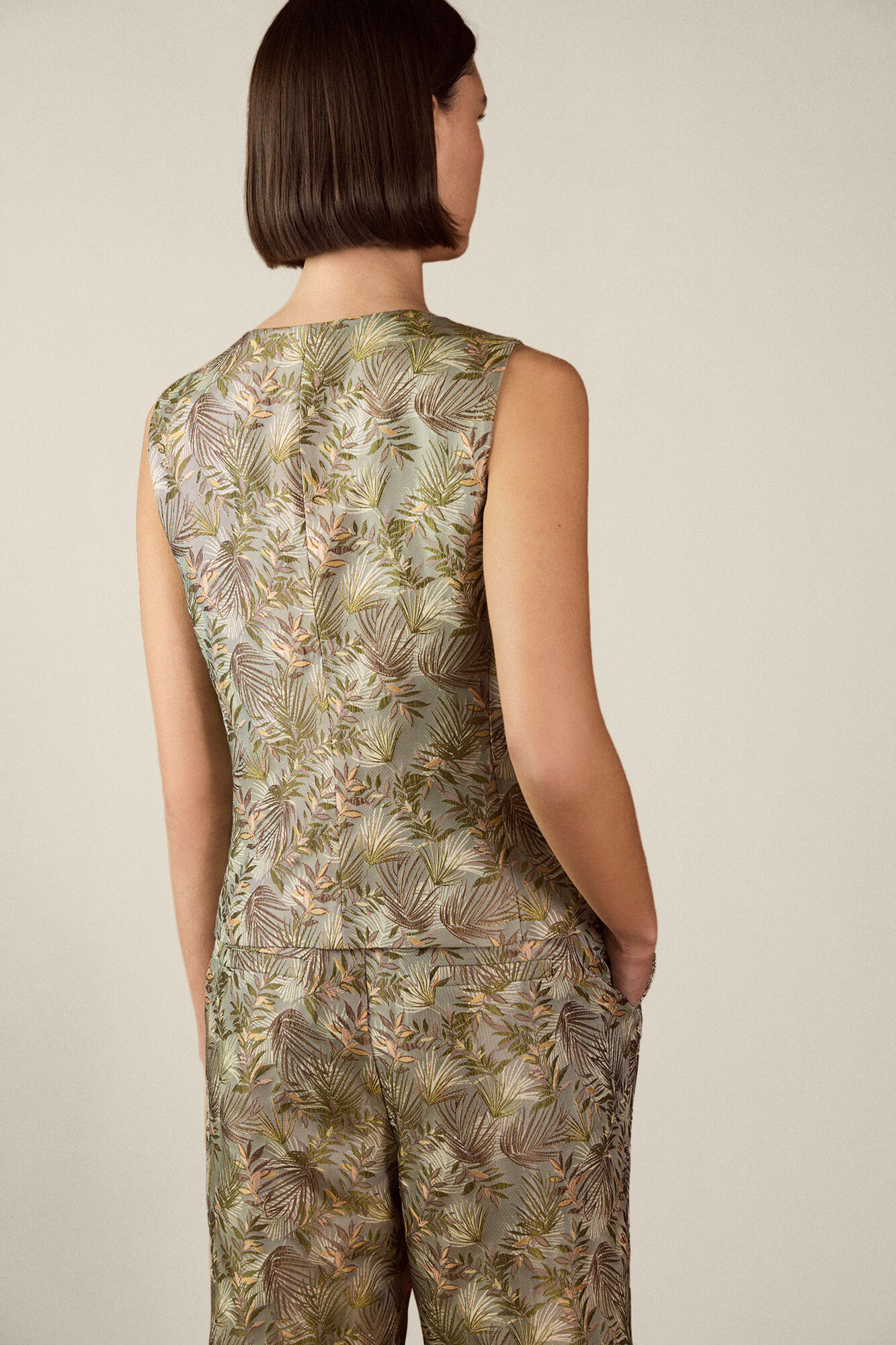 TFP by Tamara Falc&oacute; Jacquard gilet Green