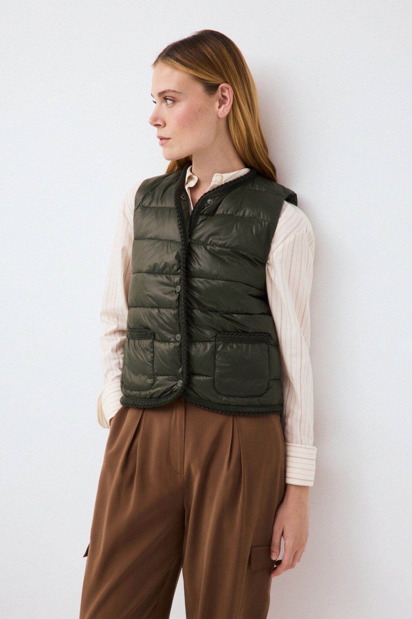 Pedro del Hierro Plain puffer gilet