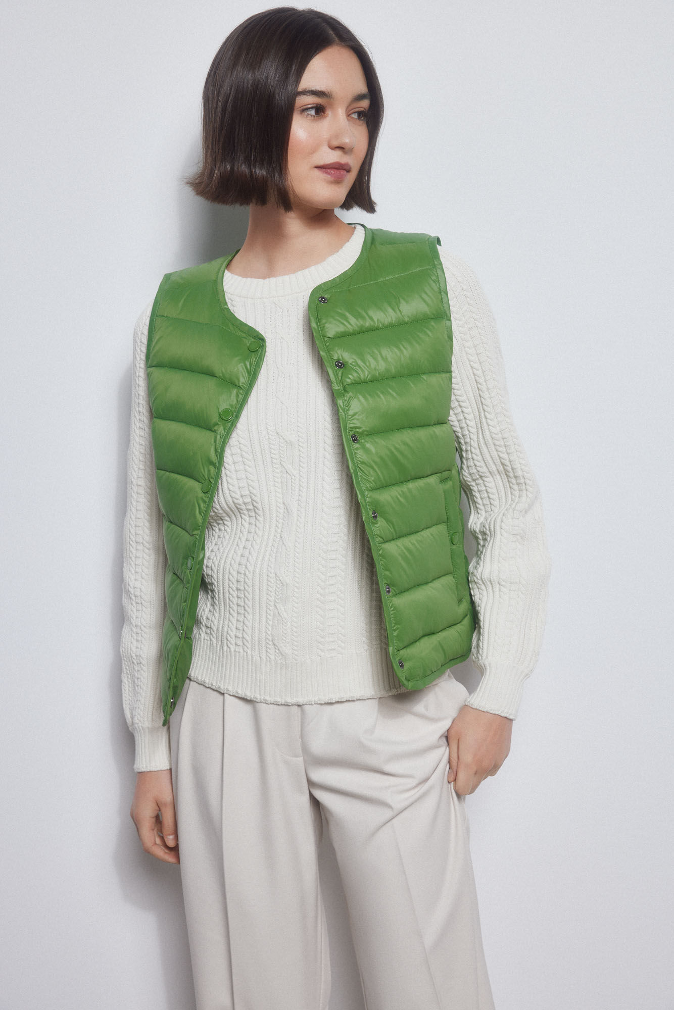 Pedro del Hierro Chaleco corto Verde