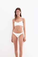 Pedro del Hierro Biqu&iacute;ni em jacquard e missangas Branco