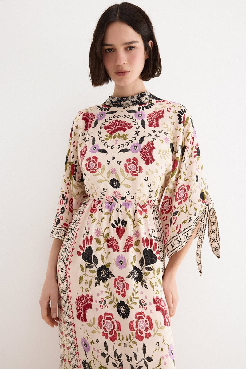 TFP by Tamara Falcó Positioned panels dress Beige