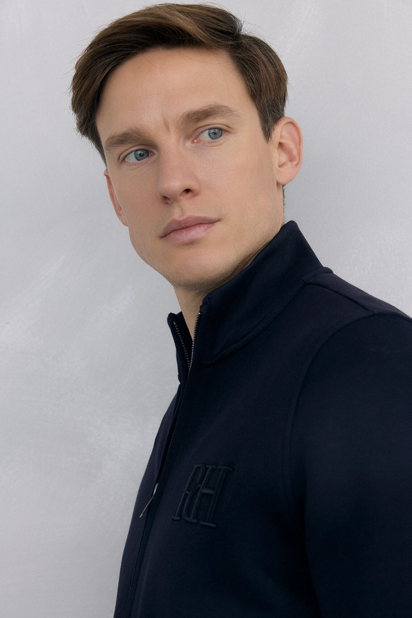 Pedro del Hierro Technical fabric cardigan Black