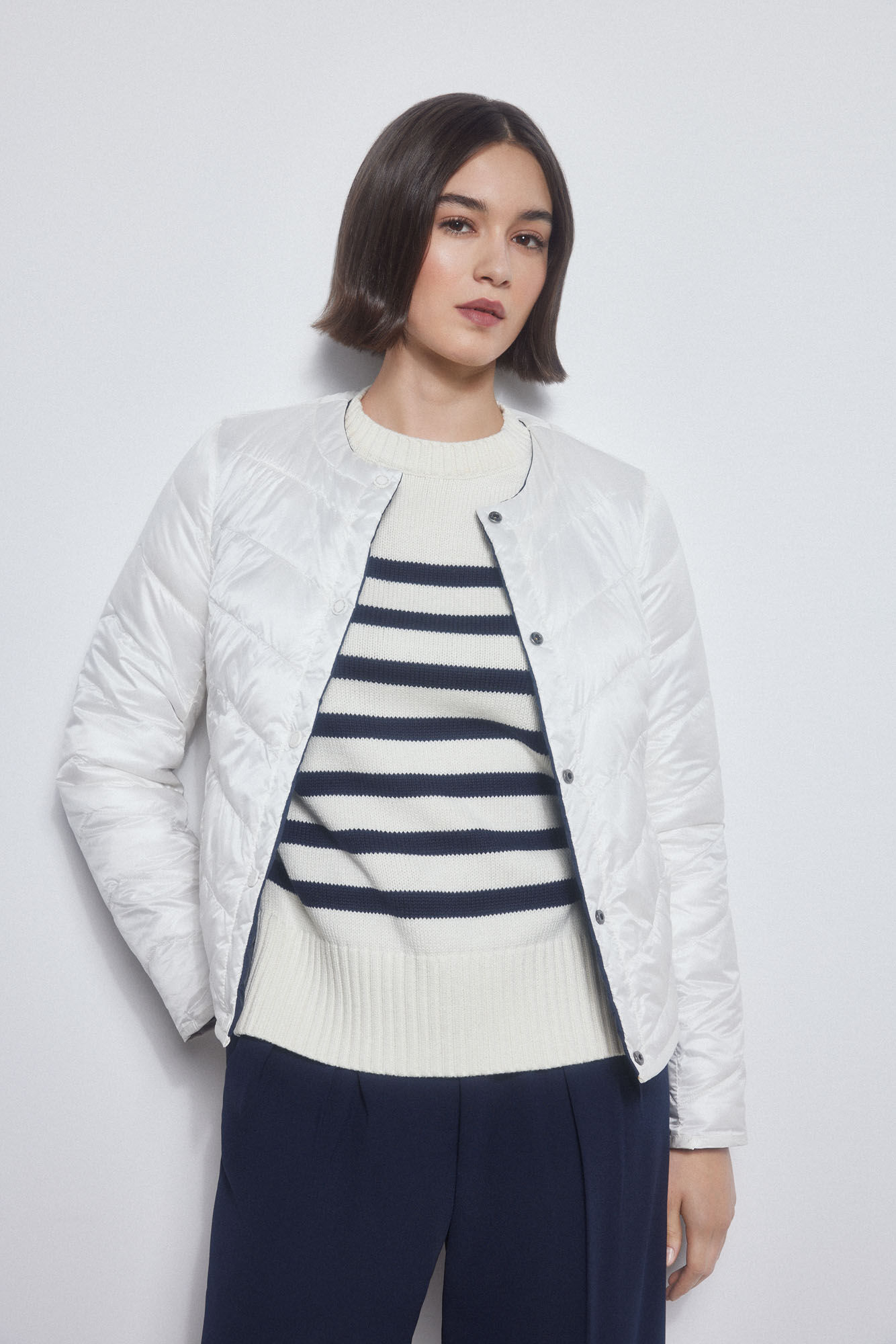 Pedro del Hierro Chaqueta corta ultralight reversible Azul