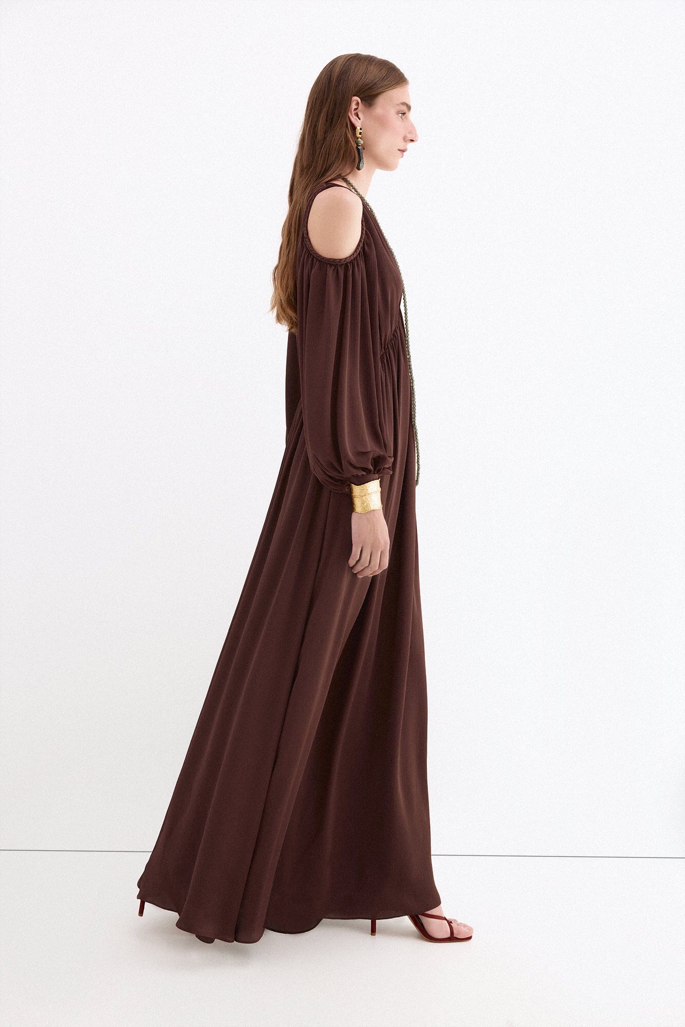 Pedro del Hierro Fluid long dress Brown
