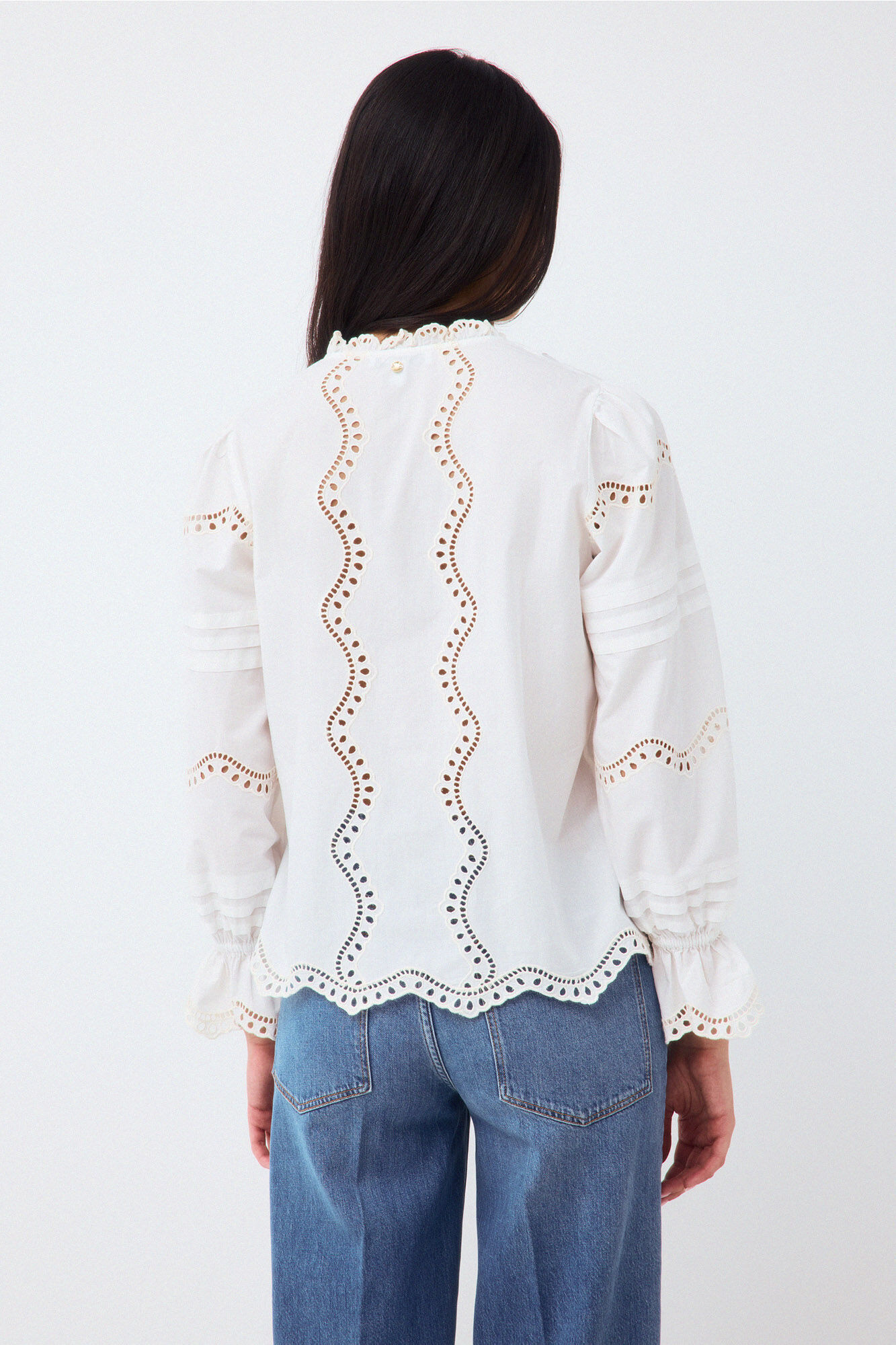 Pedro del Hierro Blusa bordada Branco