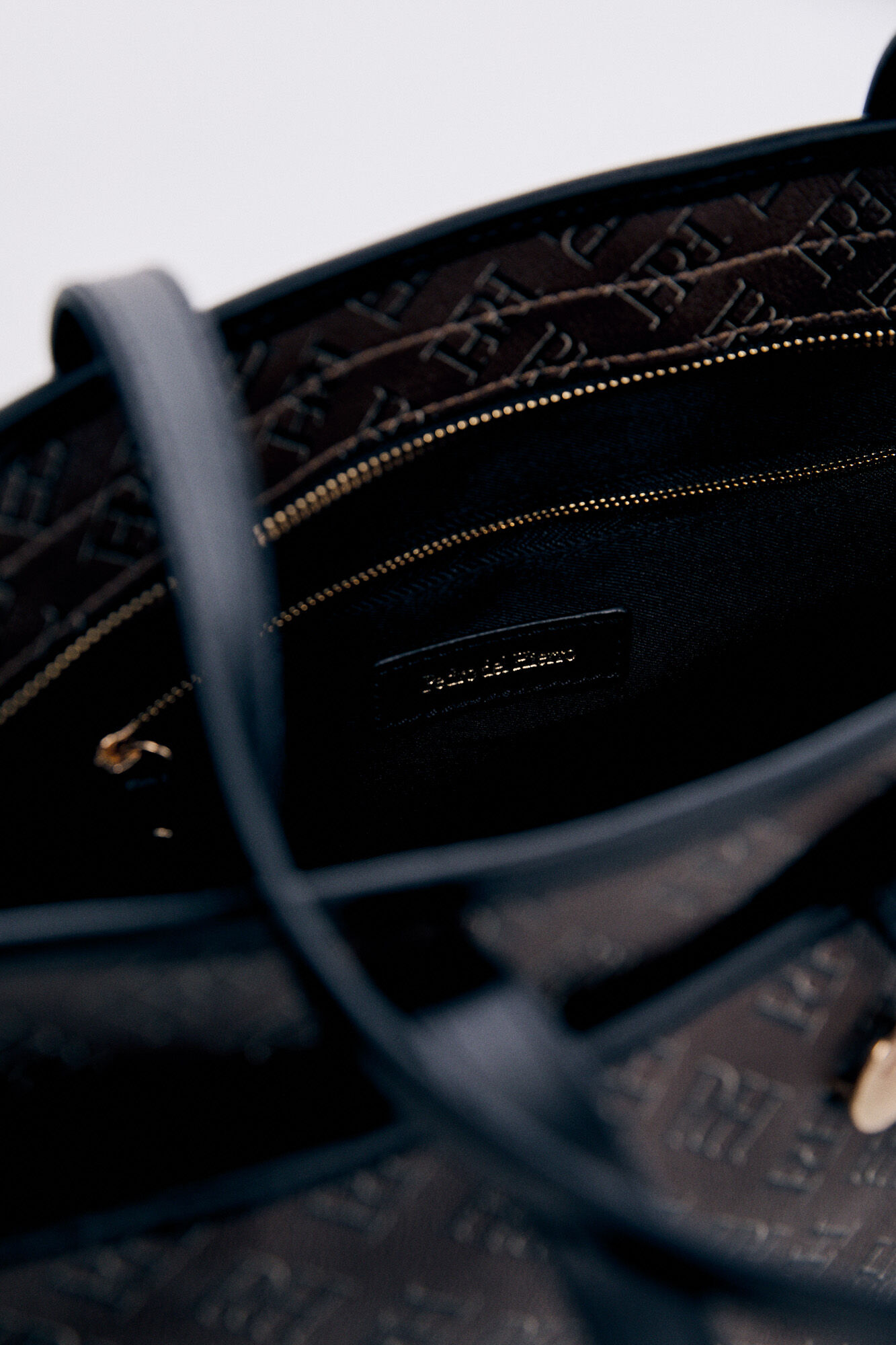 Pedro del Hierro Canvas logo shopper bag Black