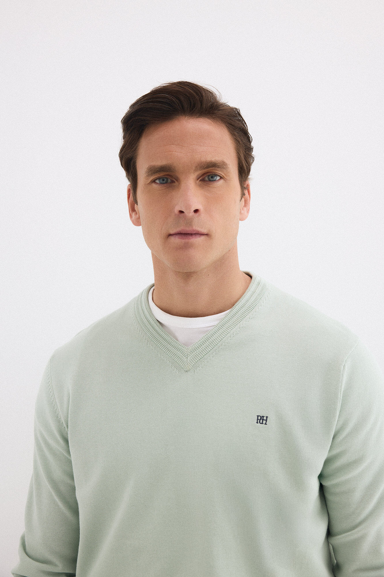 Pedro del Hierro Jersey punto algod&oacute;n premium cuello pico