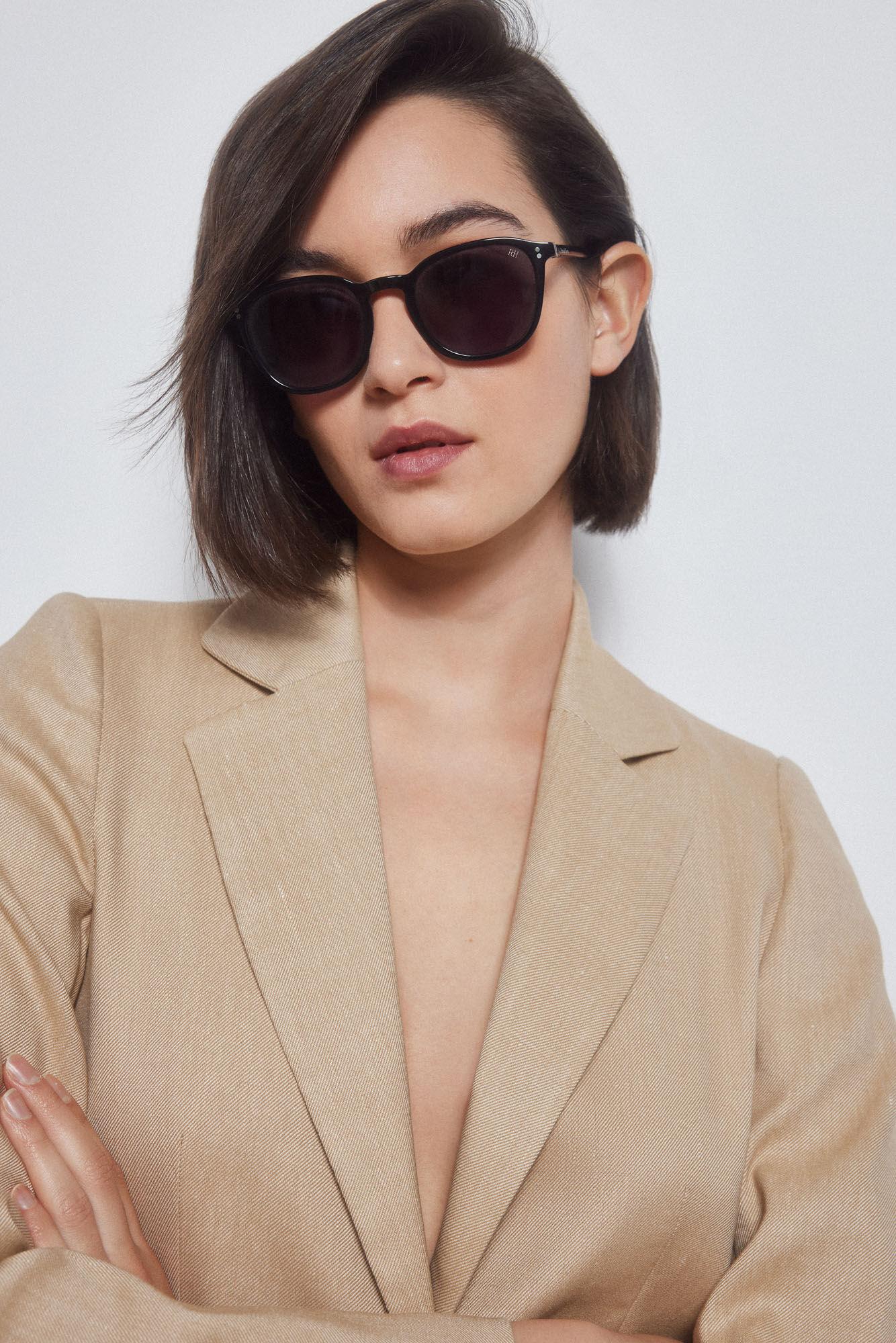 Pedro del Hierro Two-button suit blazer Beige