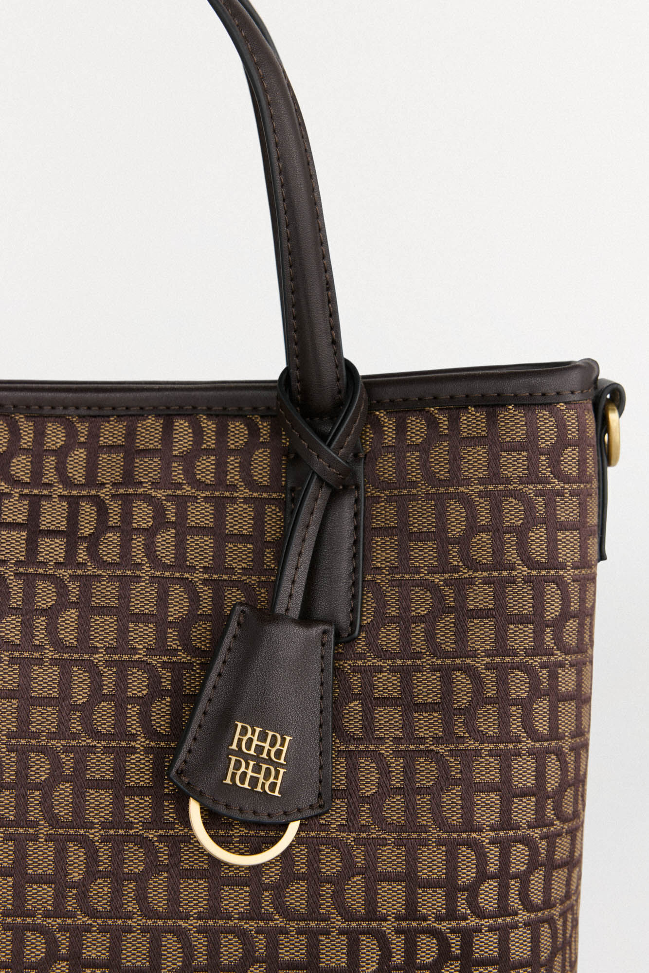 Pedro del Hierro Jacquard tote bag Brown