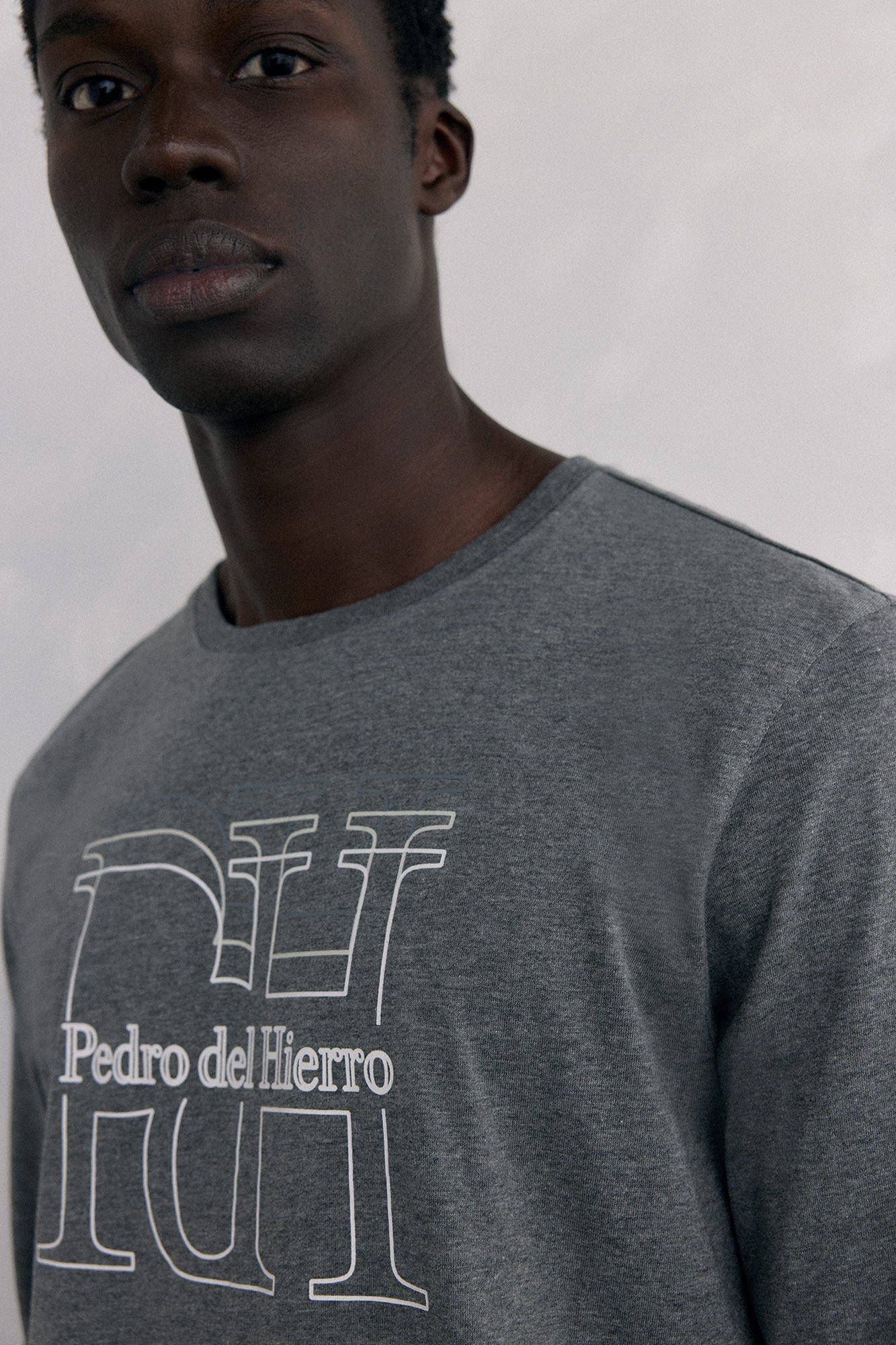 Pedro del Hierro Set de pijama punto Gris