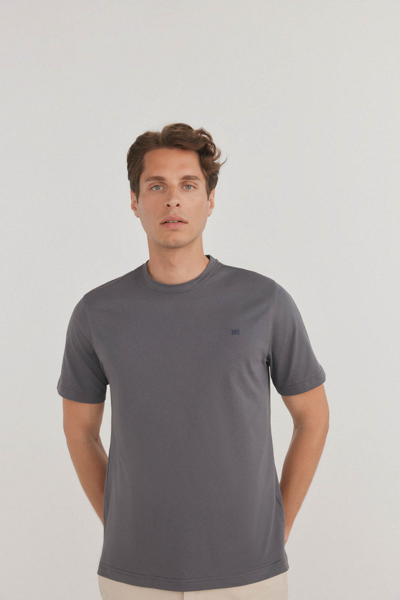 Pedro del Hierro Basic T-shirt Grey
