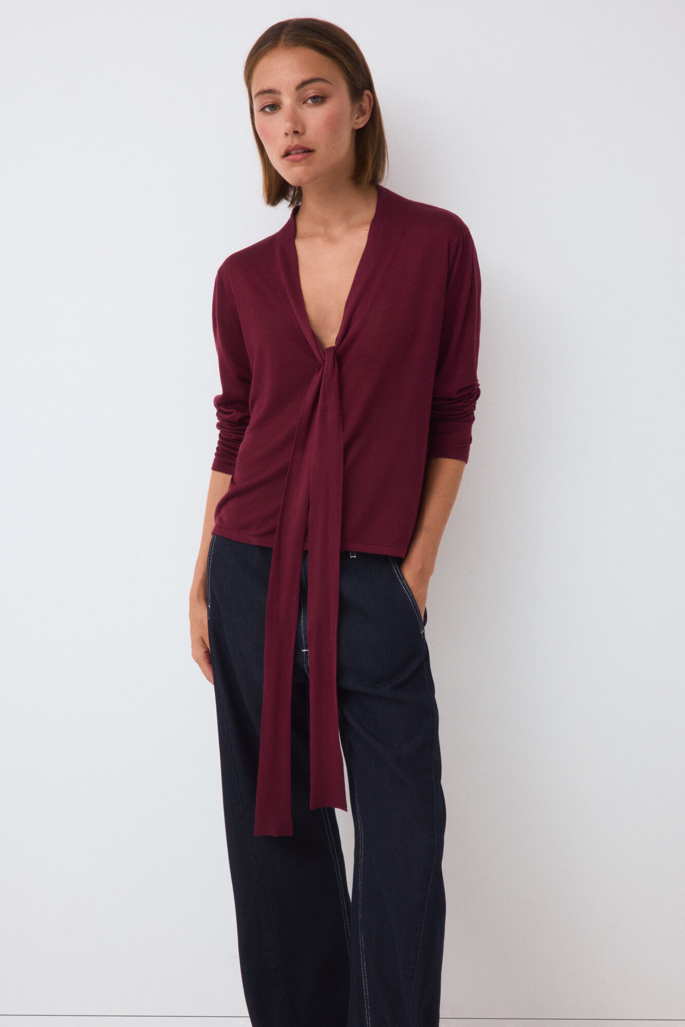 Pedro del Hierro Long sleeve tie jumper