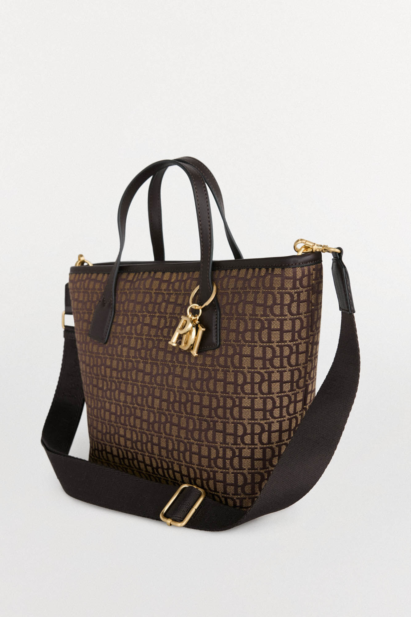 Pedro del Hierro Bolsa tote jacquard (m) Marrom