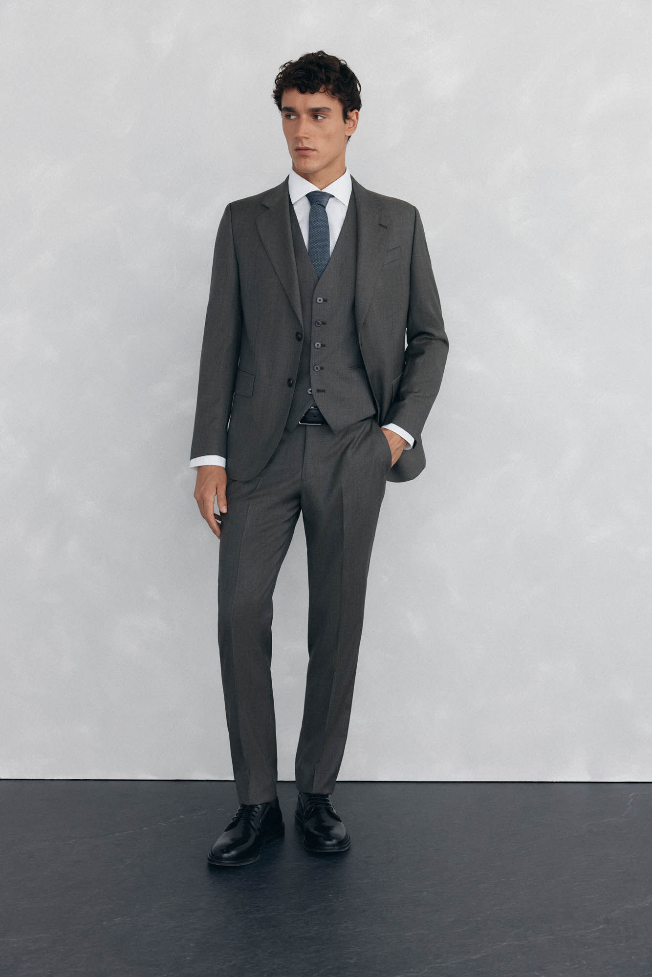 Pedro del Hierro Chaleco tostado slim fit Gris