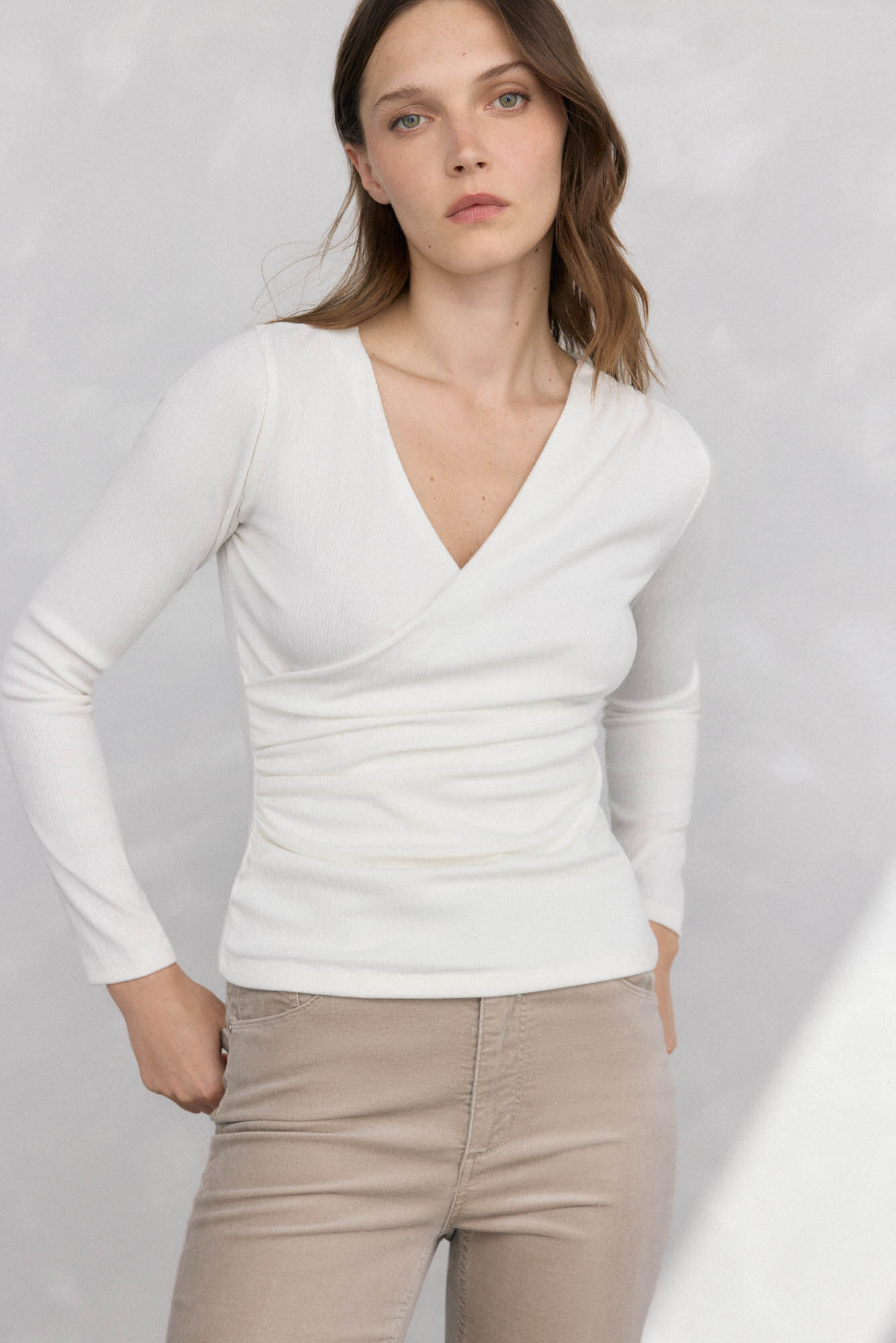 Pedro del Hierro Draped textured top