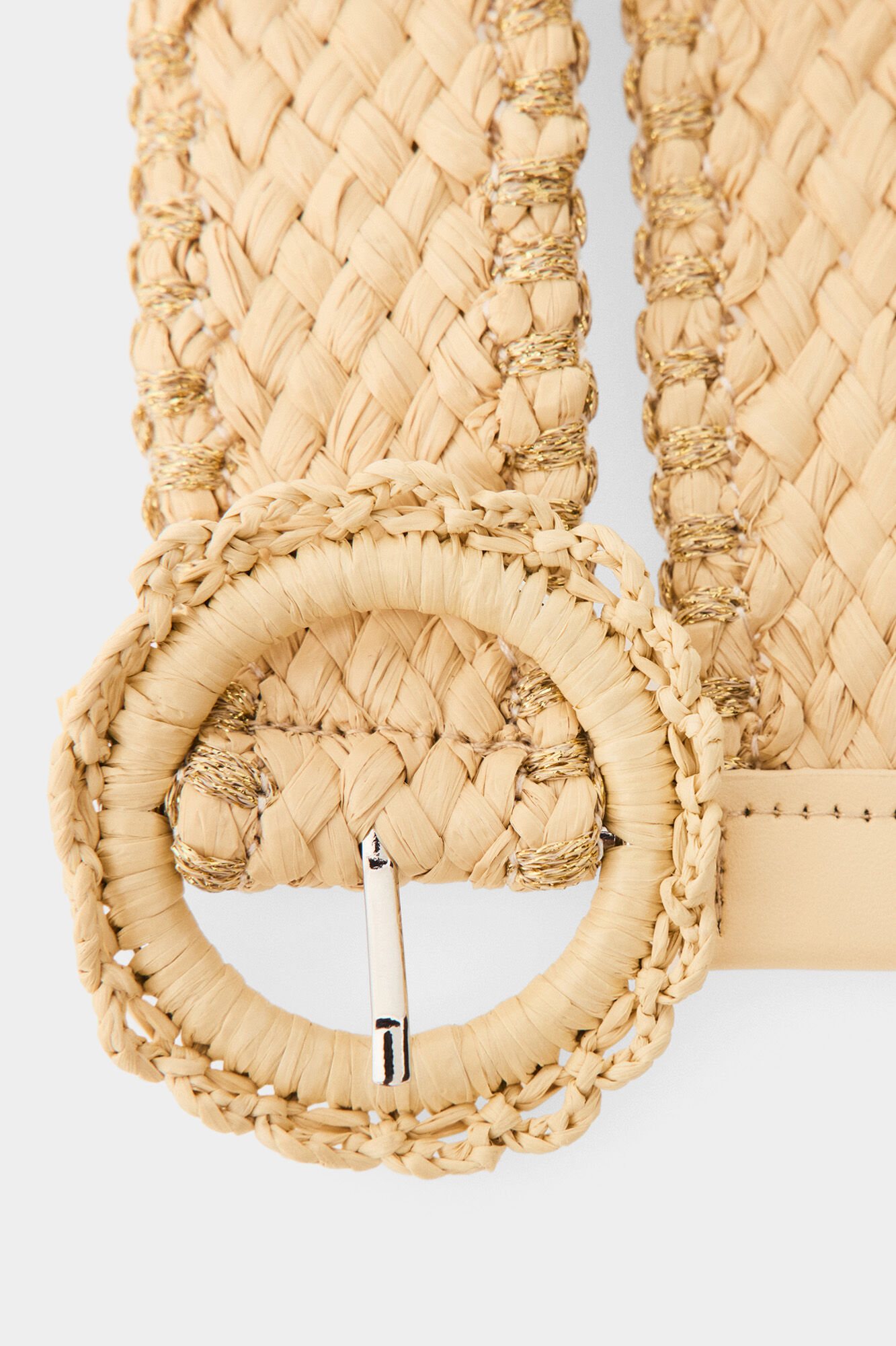 Pedro del Hierro Raffia belt Ecru