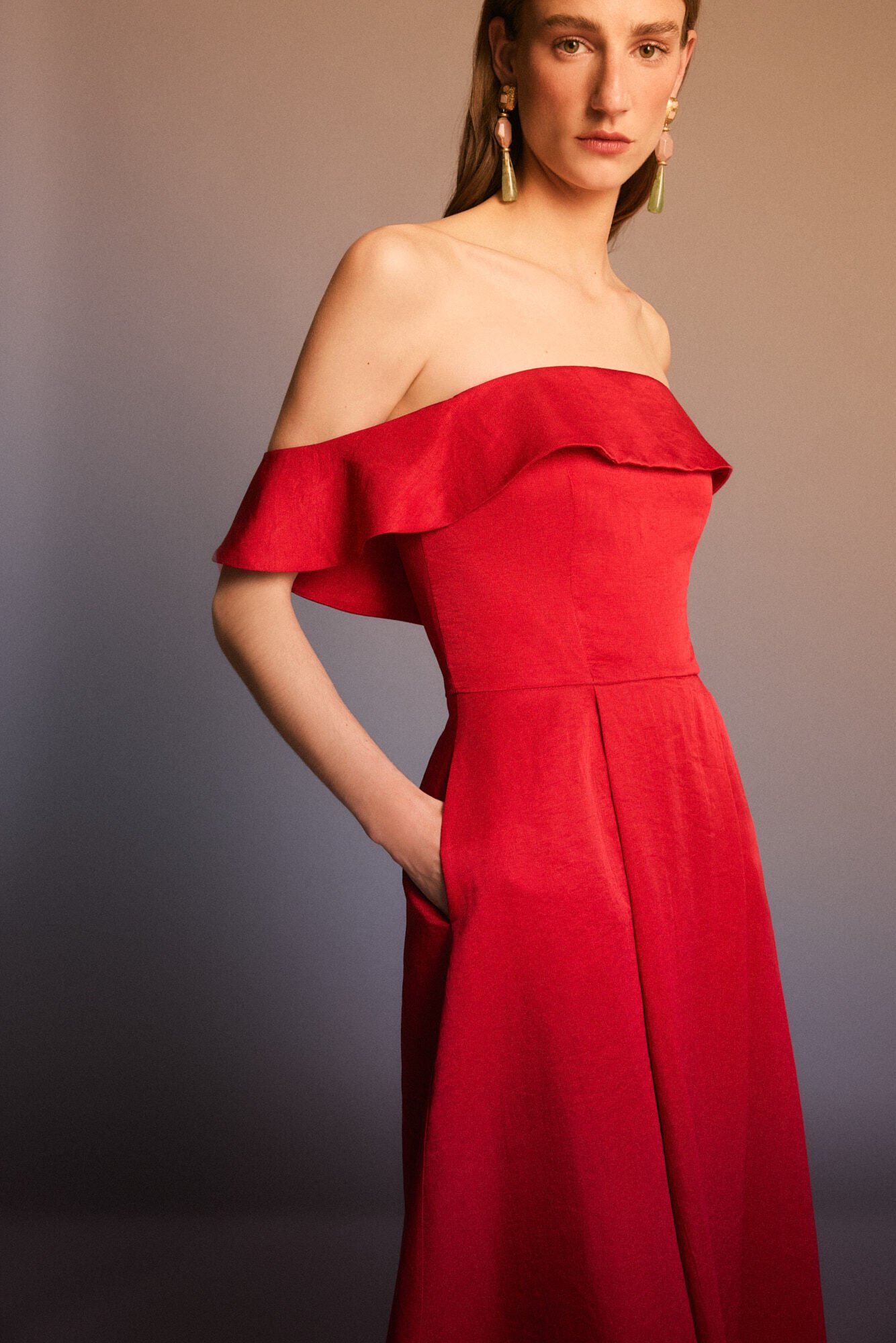 Pedro del Hierro Vestido midi tejido estructura