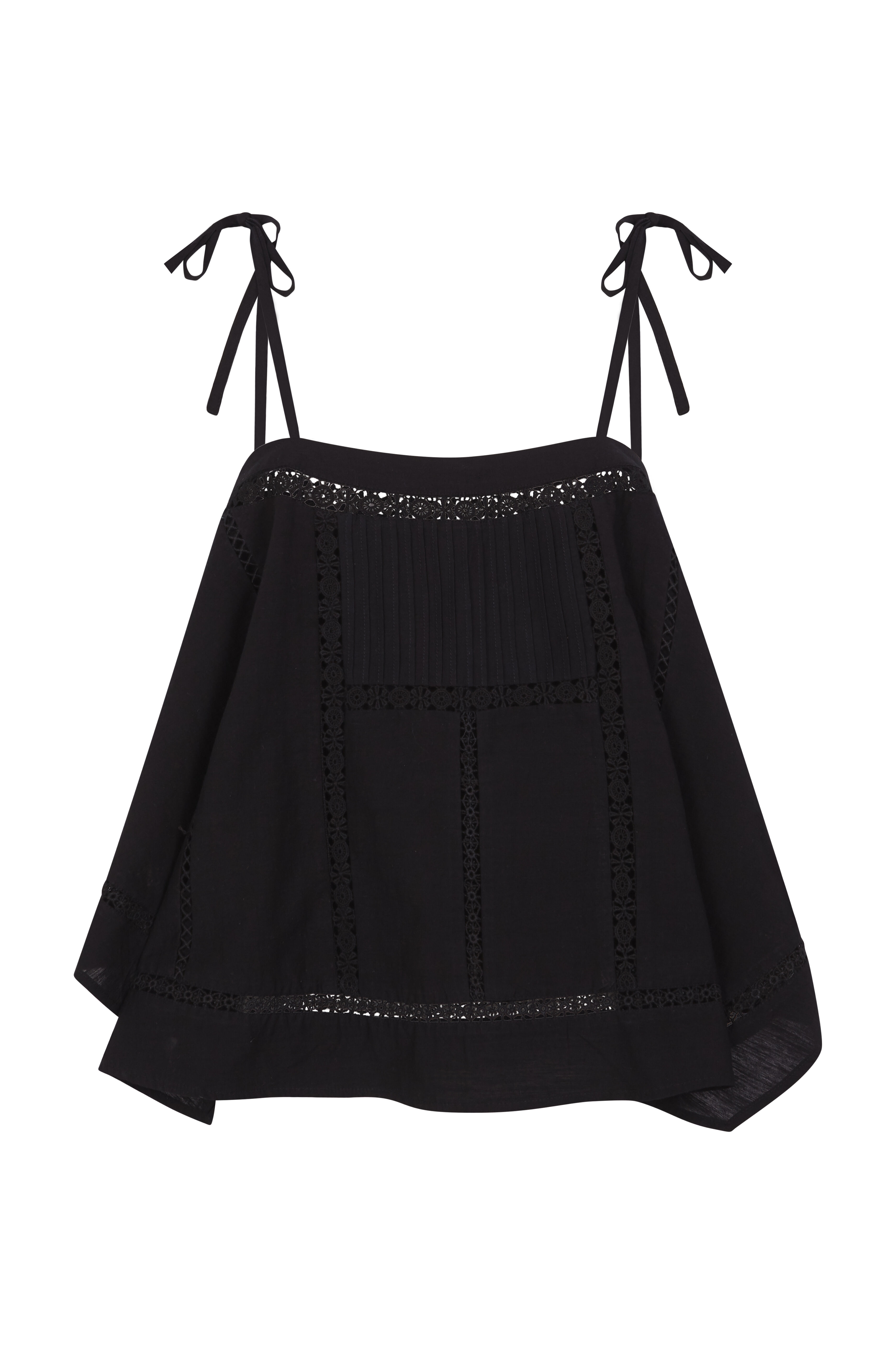 Pedro del Hierro straps top with peaks Black