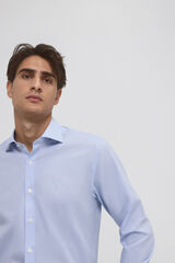 Pedro del Hierro Camisa aos quadrados non iron + antimanchas Azul