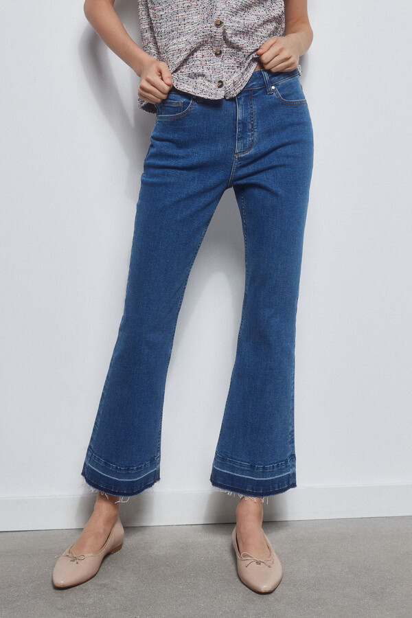 Pedro del Hierro Cropped skinny flared lycra jeans™ t400™ Blue