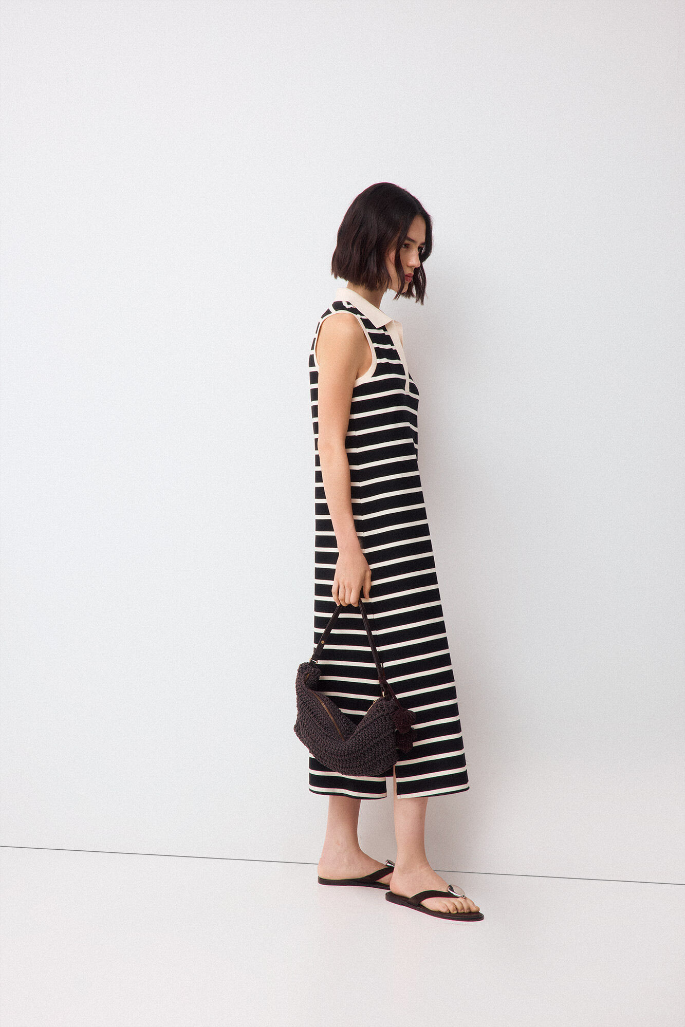 Pedro del Hierro Polo neck dress Grey