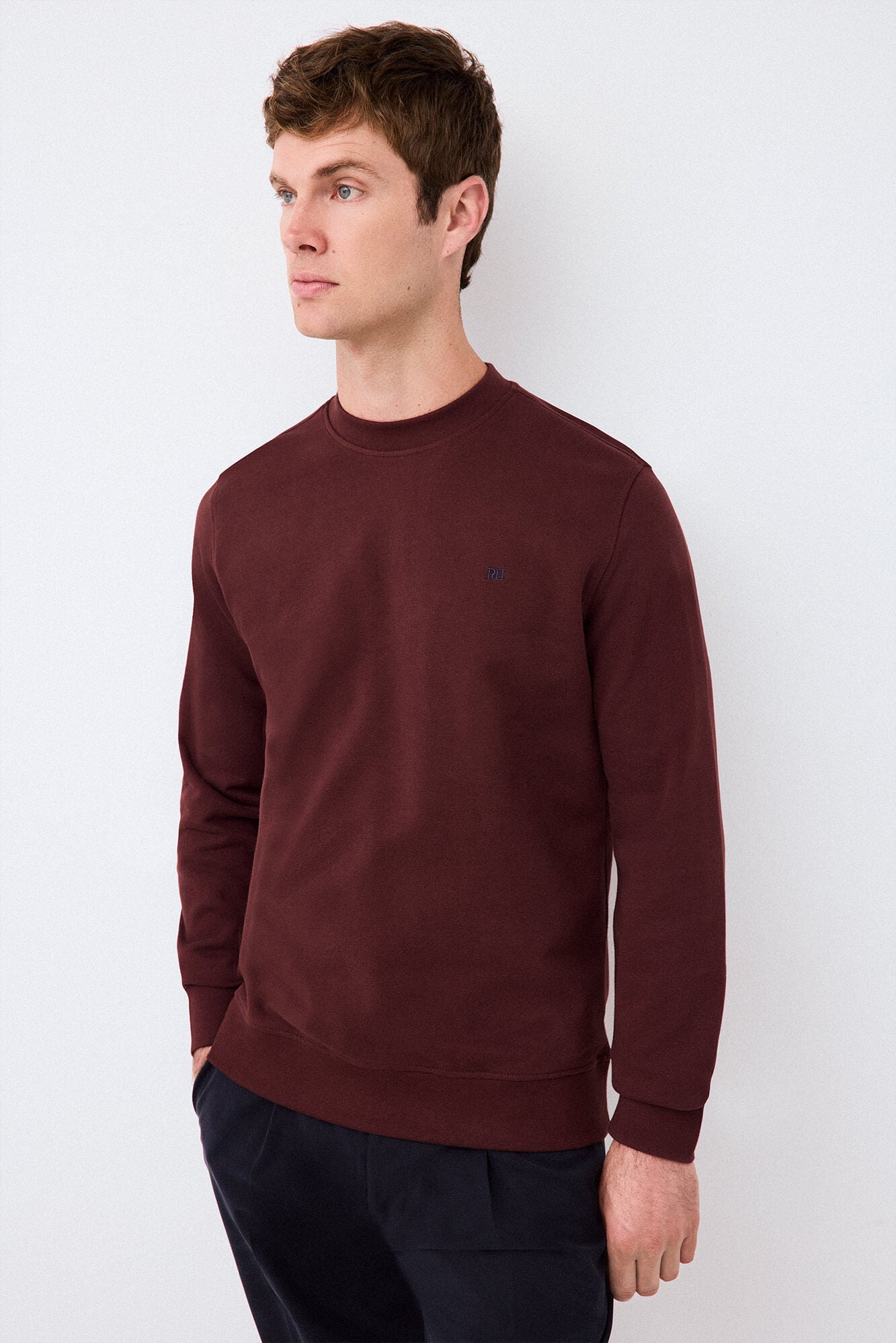 Pedro del Hierro Basic sweatshirt Burgundy