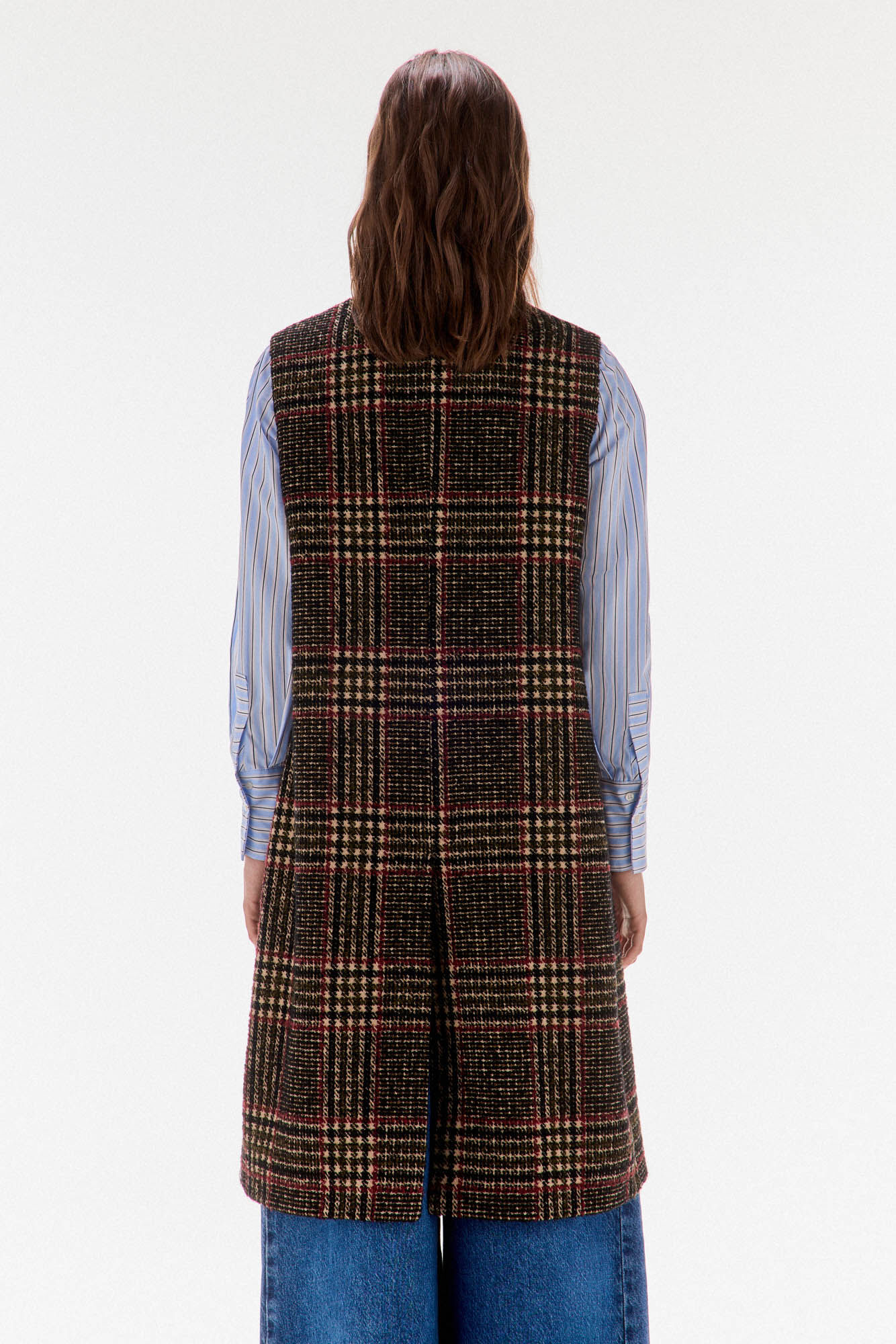 TFP by Tamara Falc&oacute; Checkered gilet Brown