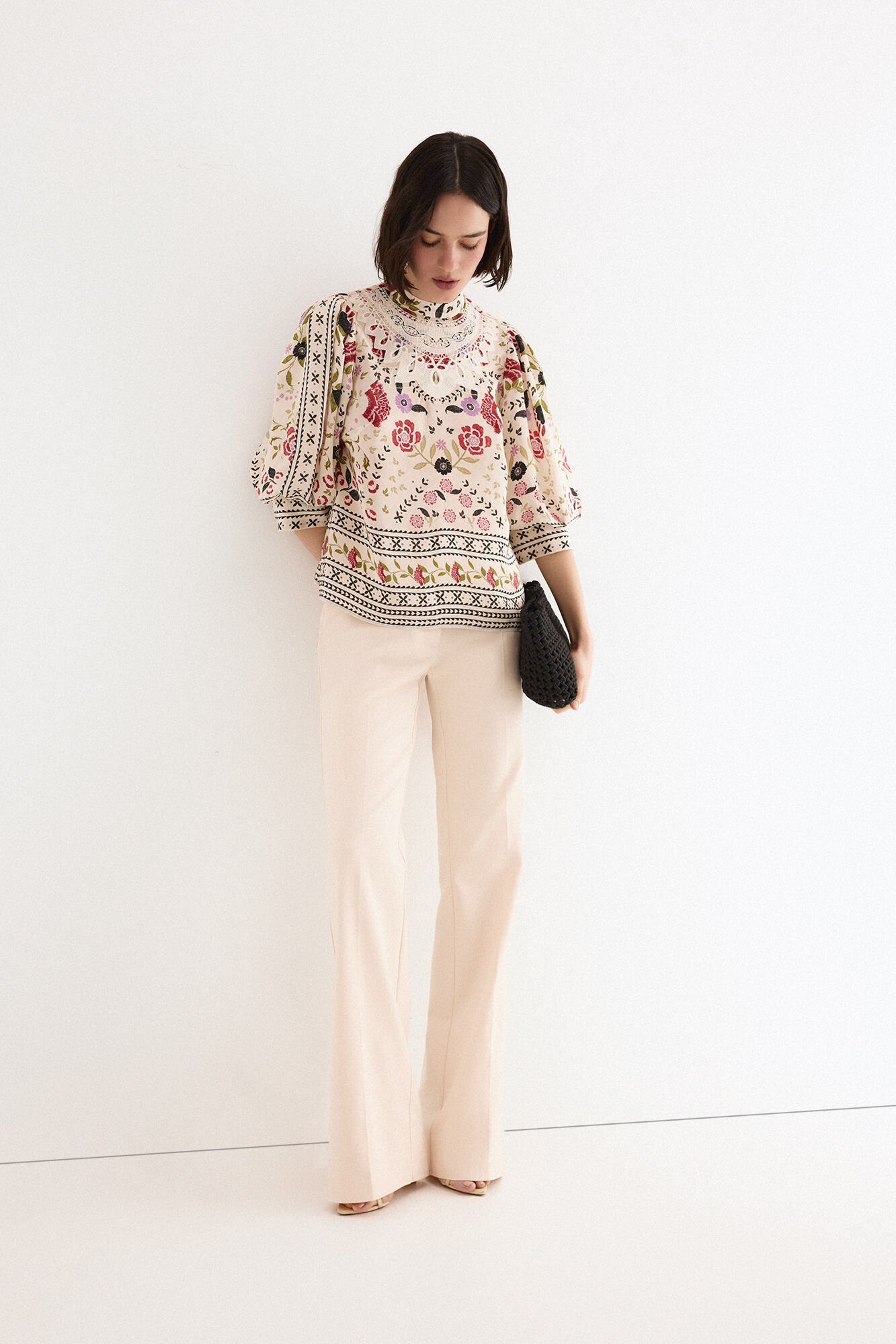 TFP by Tamara Falc&oacute; Printed and embroidered blouse
