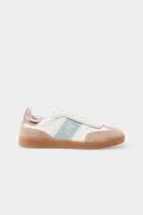 Pedro del Hierro Combined leather sneaker Beige