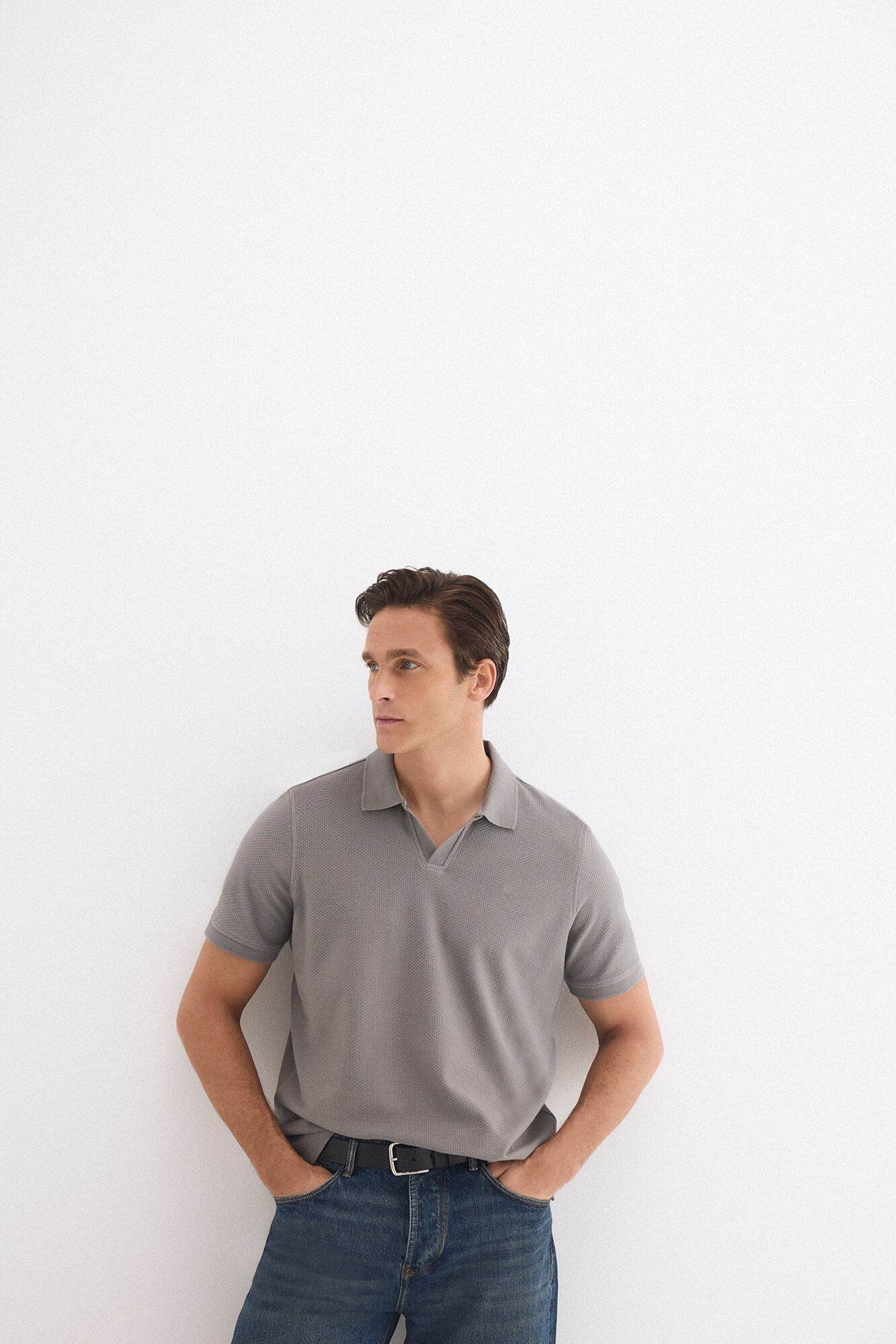 Pedro del Hierro Textured polo shirt