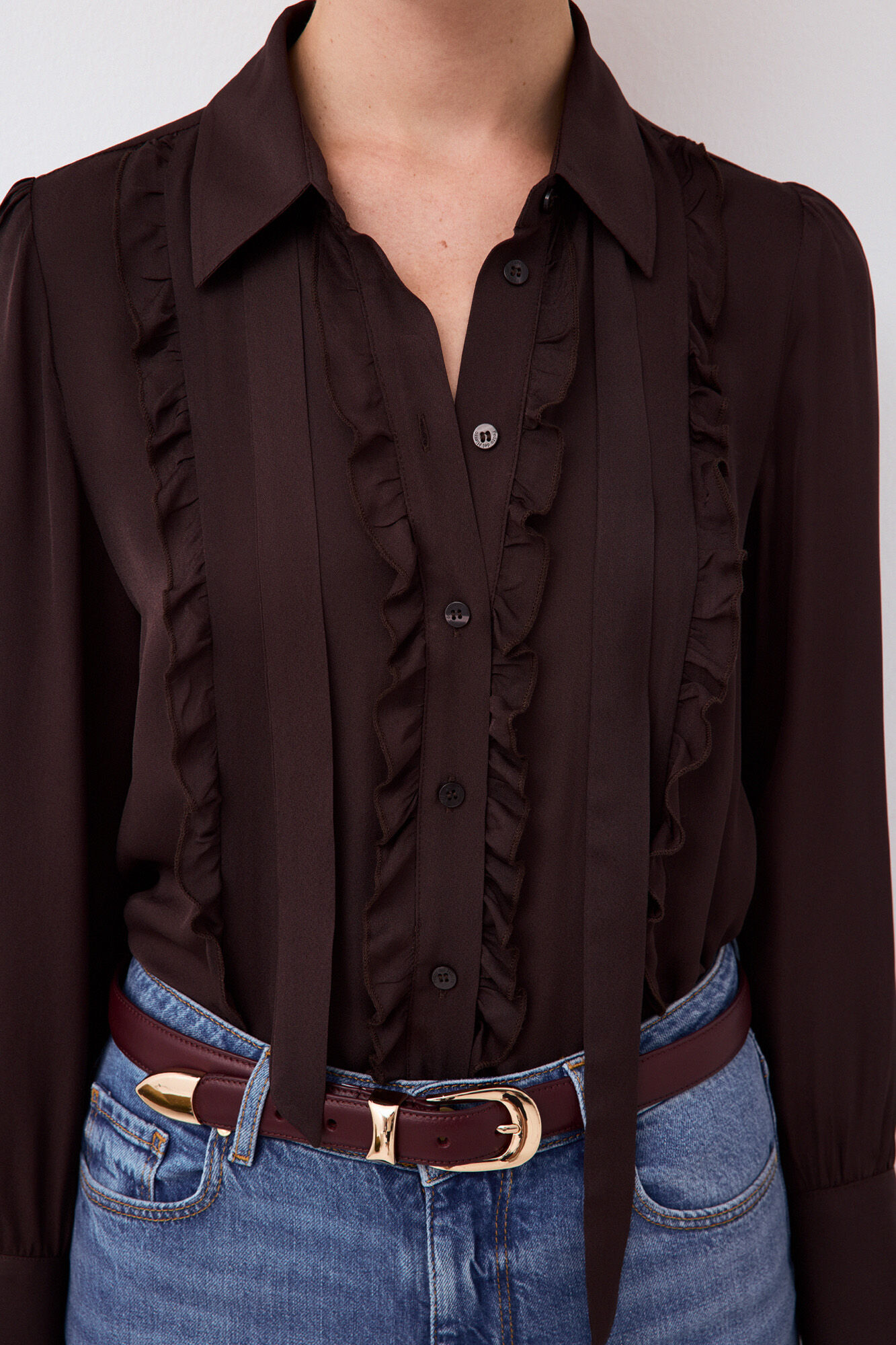 Pedro del Hierro Romantic tie-neck blouse