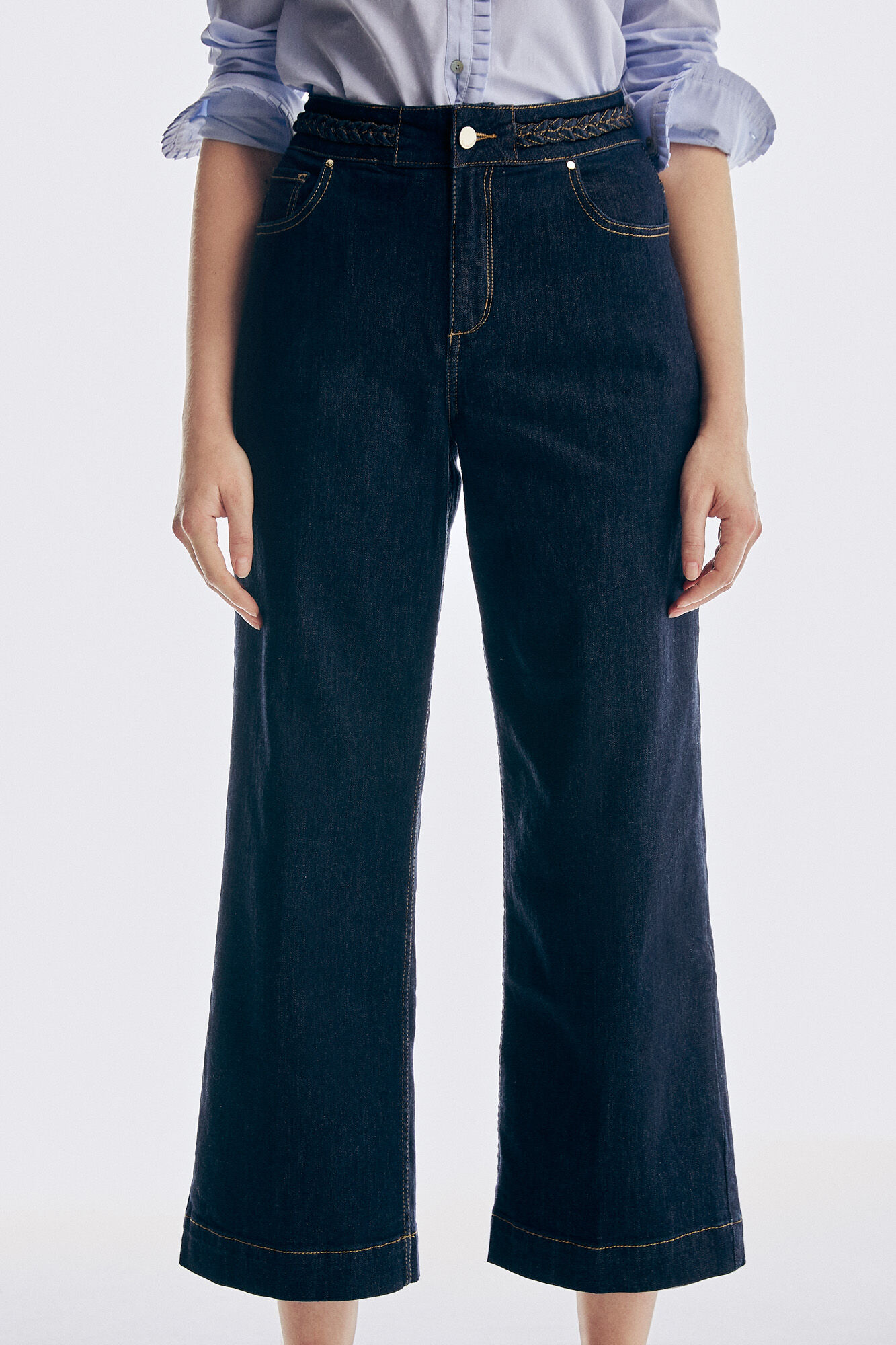 Pedro del Hierro Wide leg jeans Blue