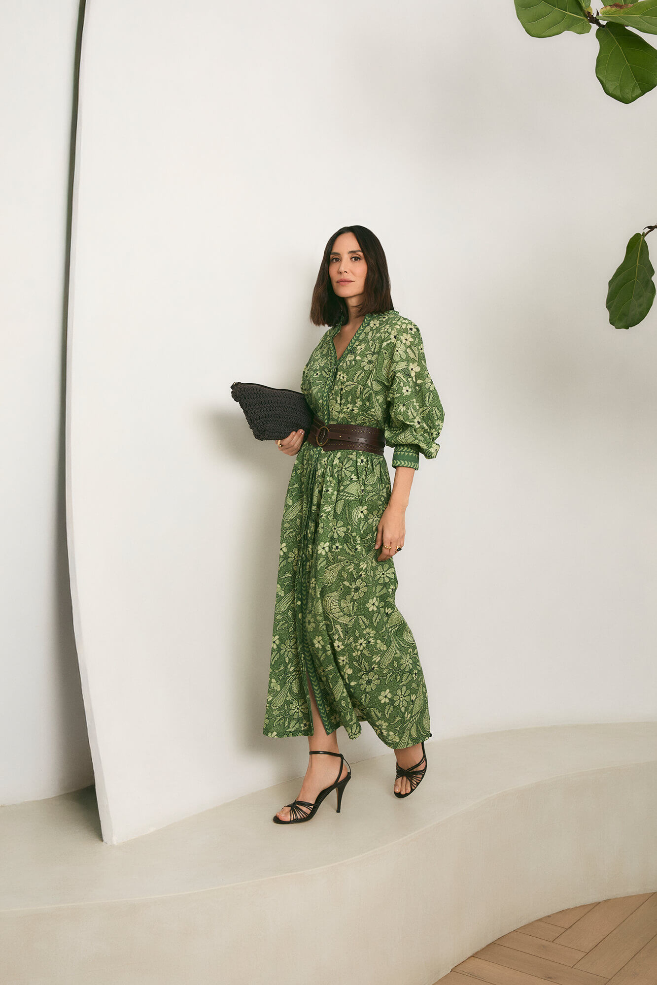 TFP by Tamara Falc&oacute; Border print dress