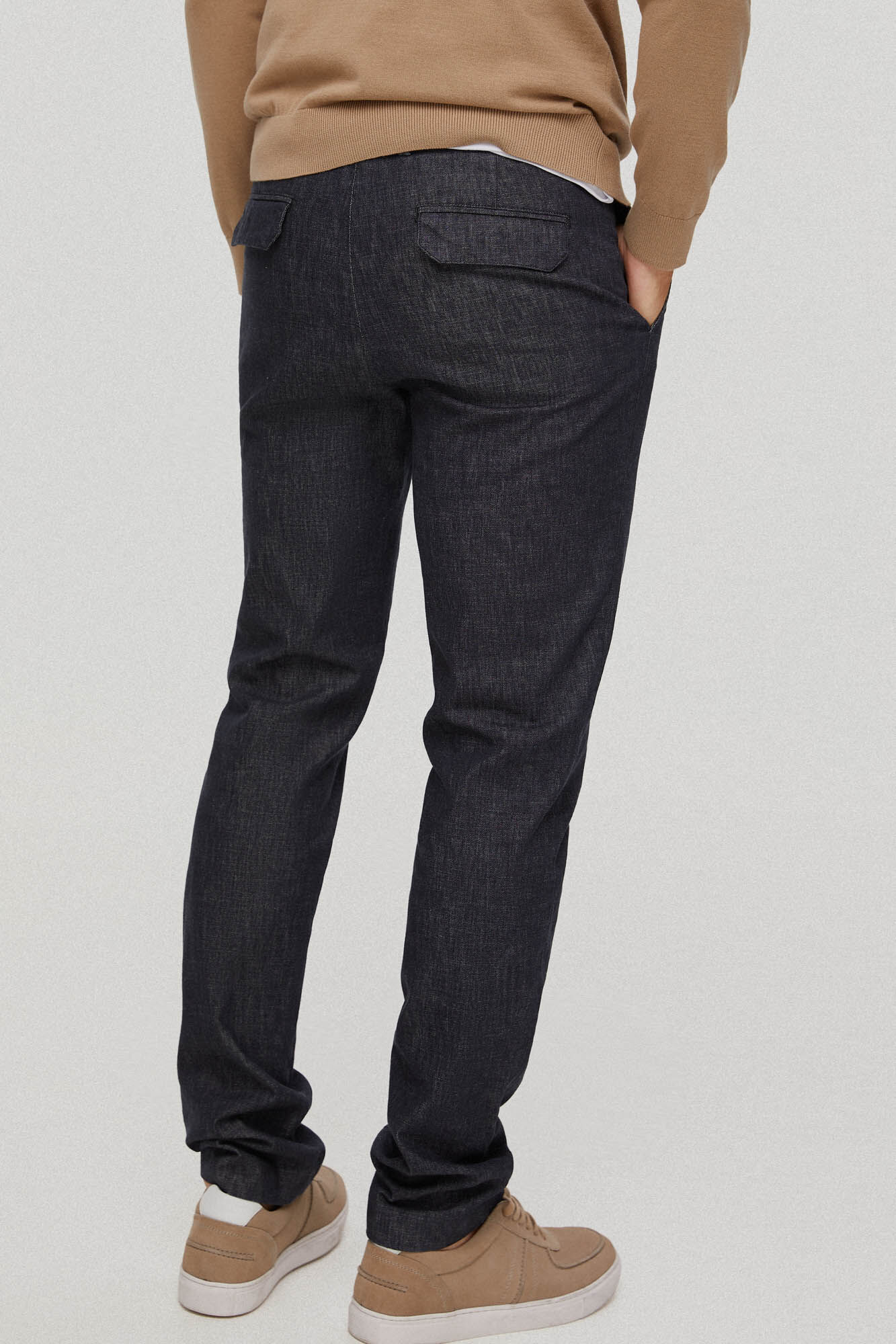 Pedro del Hierro Regular fit denim chinos Blue