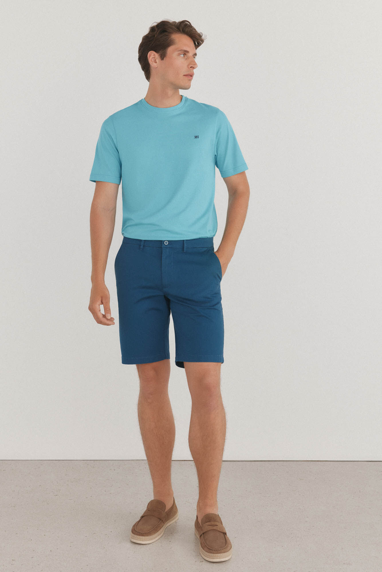 Pedro del Hierro Premium Flex chino-style Bermuda shorts  Blue