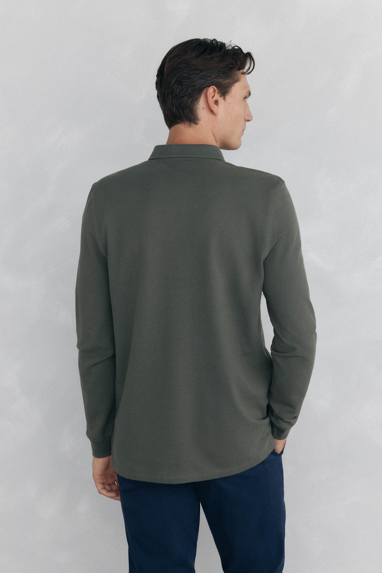 Pedro del Hierro Essential long-sleeved polo shirt Green
