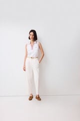 Pedro del Hierro Sleeveless polo shirt White