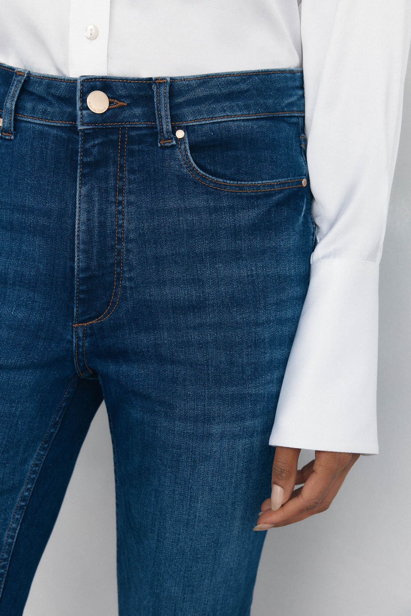 Pedro del Hierro Push-up flared cropped jeans Blue