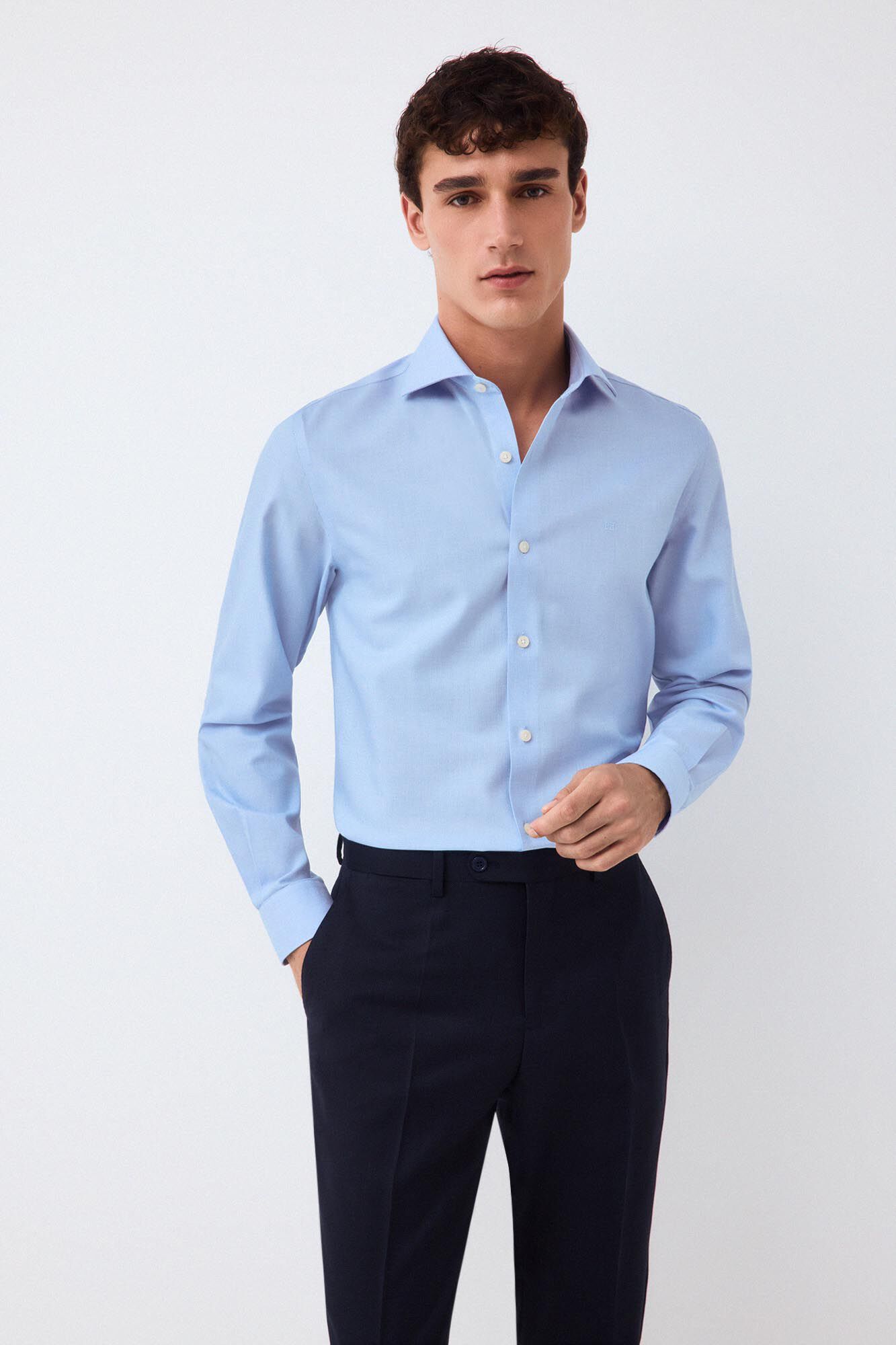 Pedro del Hierro Non-iron + anti-stain structure dress shirt