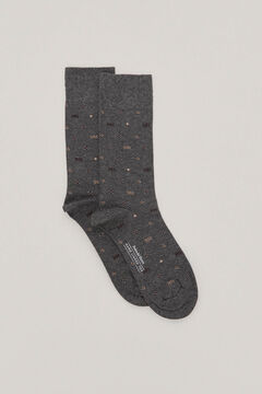 Pedro del Hierro Logo motif socks Grey