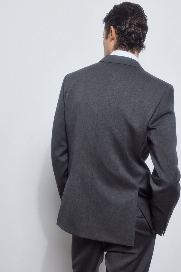 Pedro del Hierro Americana lisa bi-stretch tailored Grey