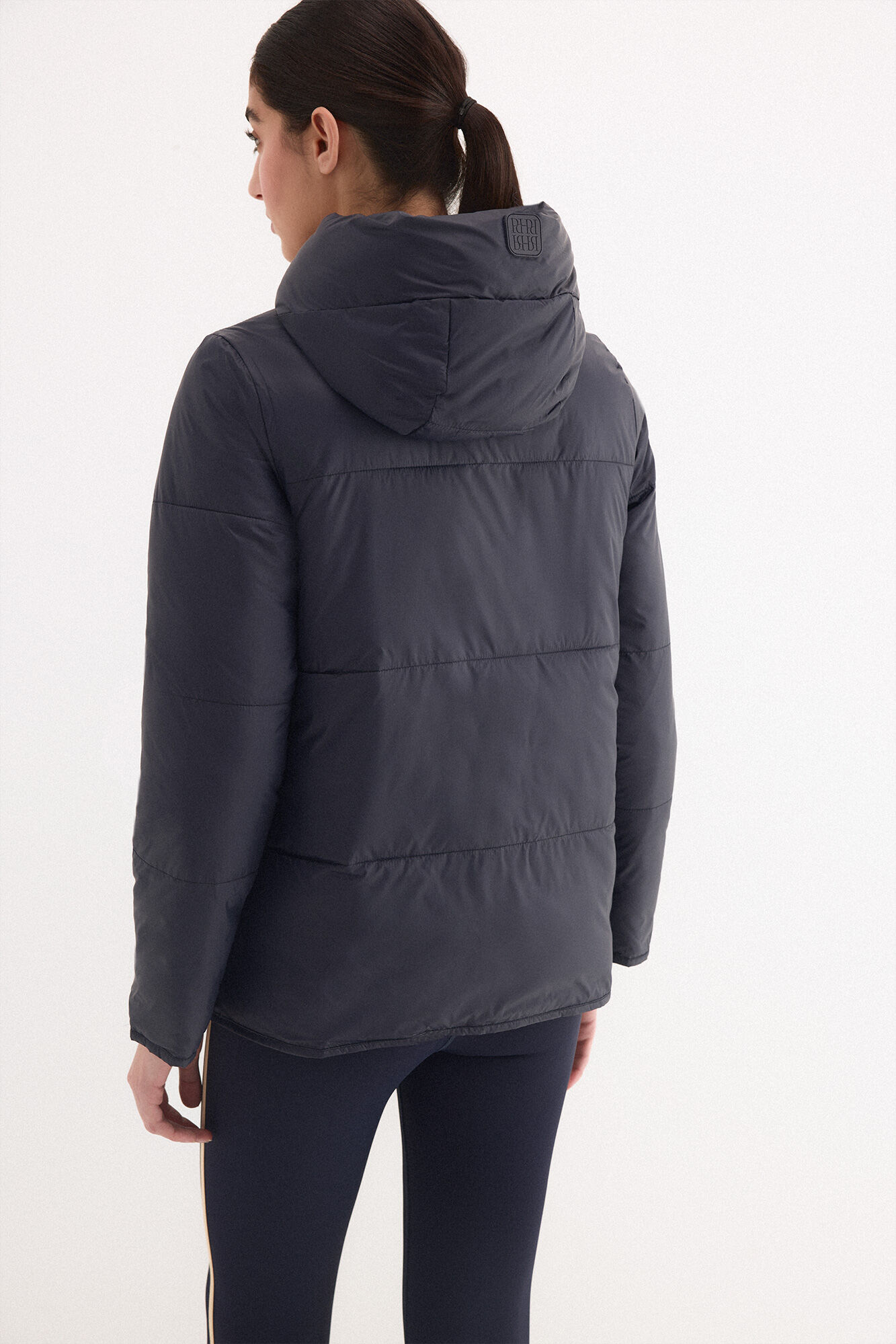 Pedro del Hierro Reversible hooded parka Blue