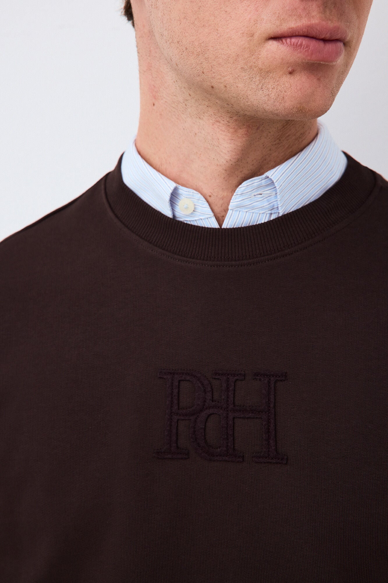 Pedro del Hierro Crew neck logo sweatshirt