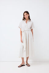TFP by Tamara Falc&oacute; Seersucker shirt dress Blue