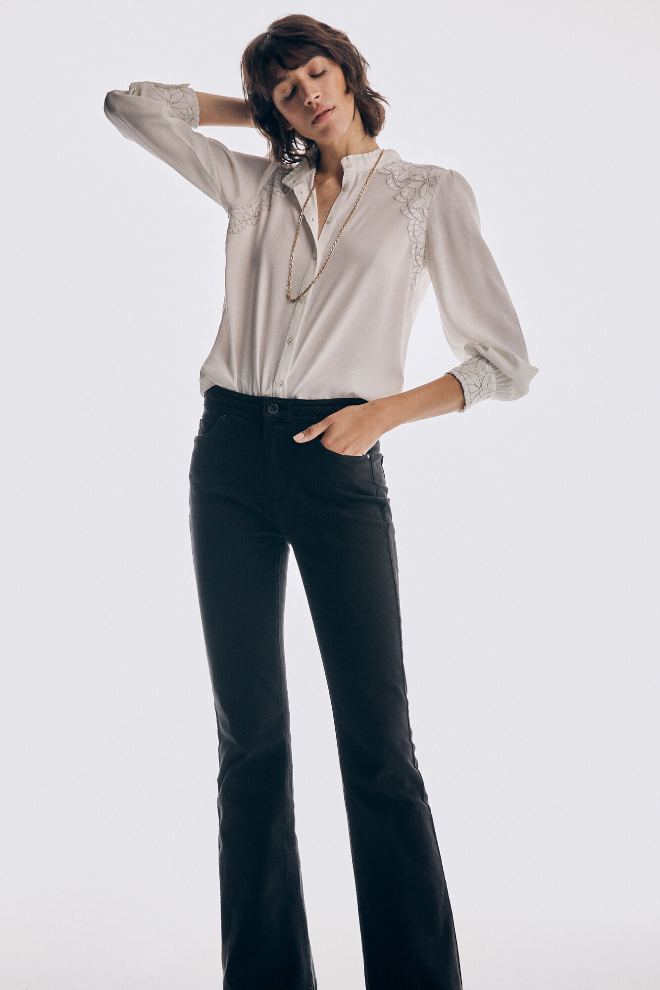 Pedro del Hierro Flared jeans Black