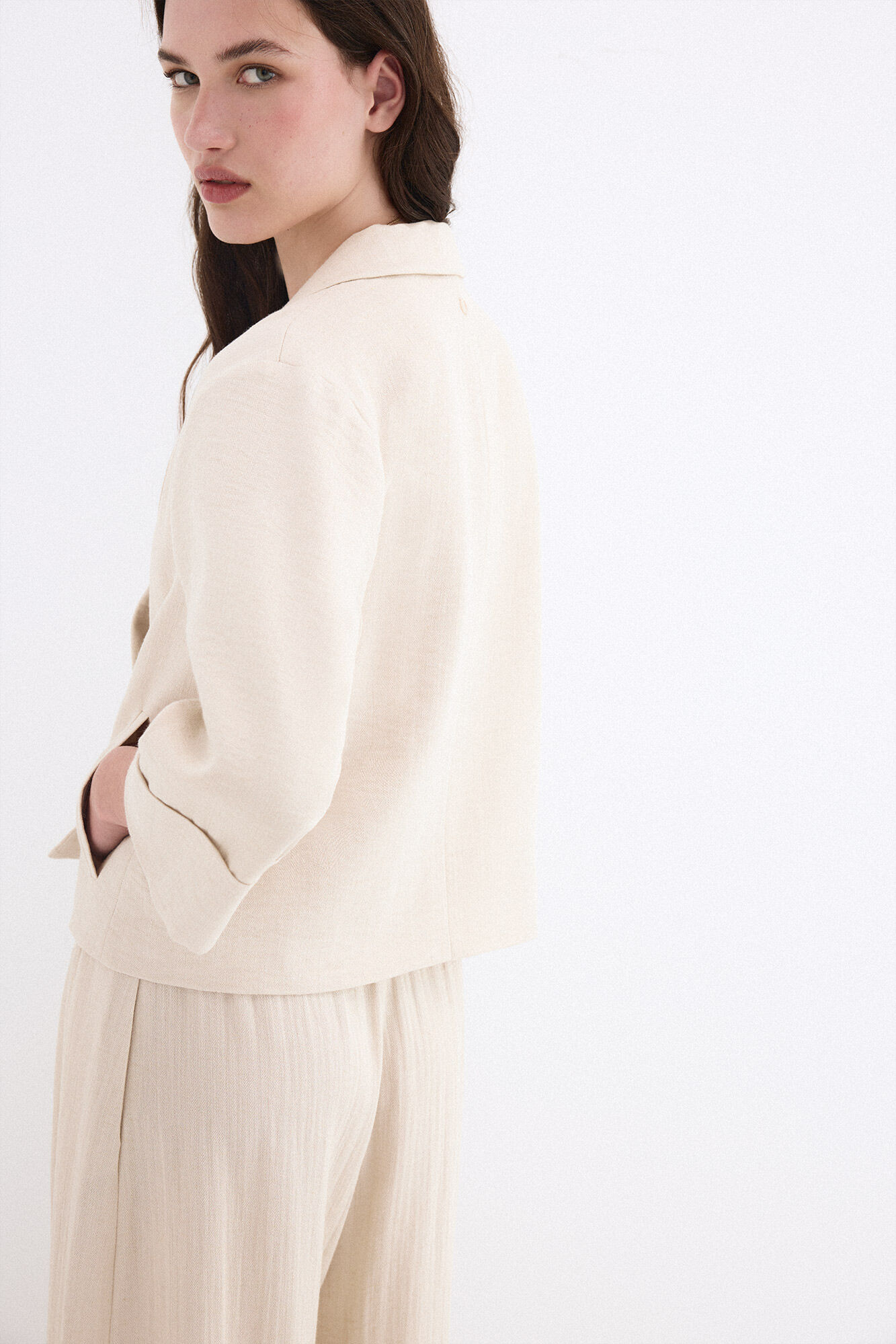 Pedro del Hierro Blazer fluida Marrom