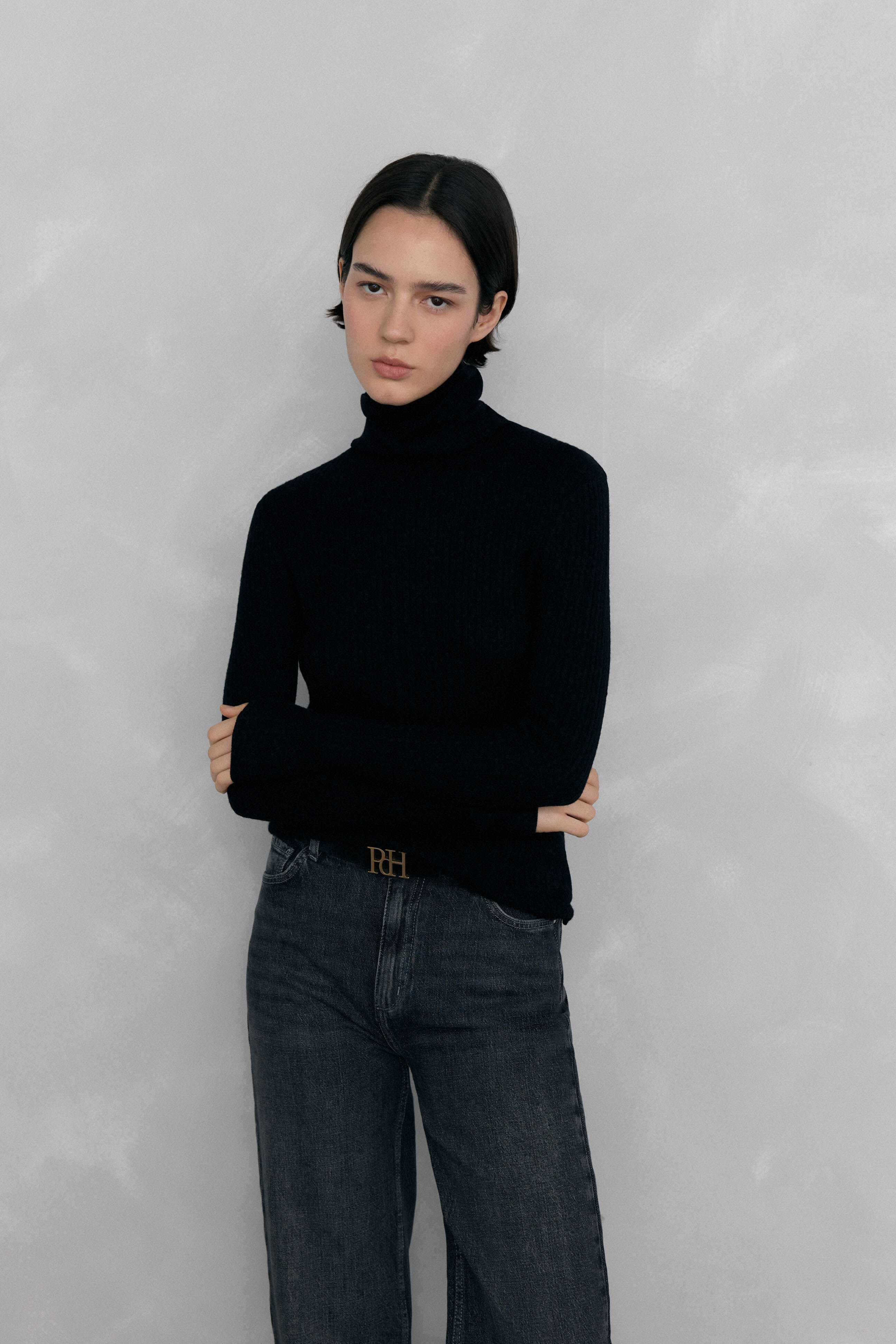 Pedro del Hierro Jersey cuello cisne b&aacute;sico ochitos