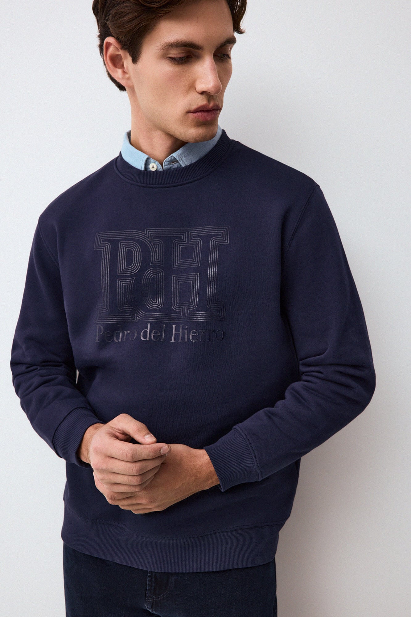 Pedro del Hierro Crew neck logo sweatshirt