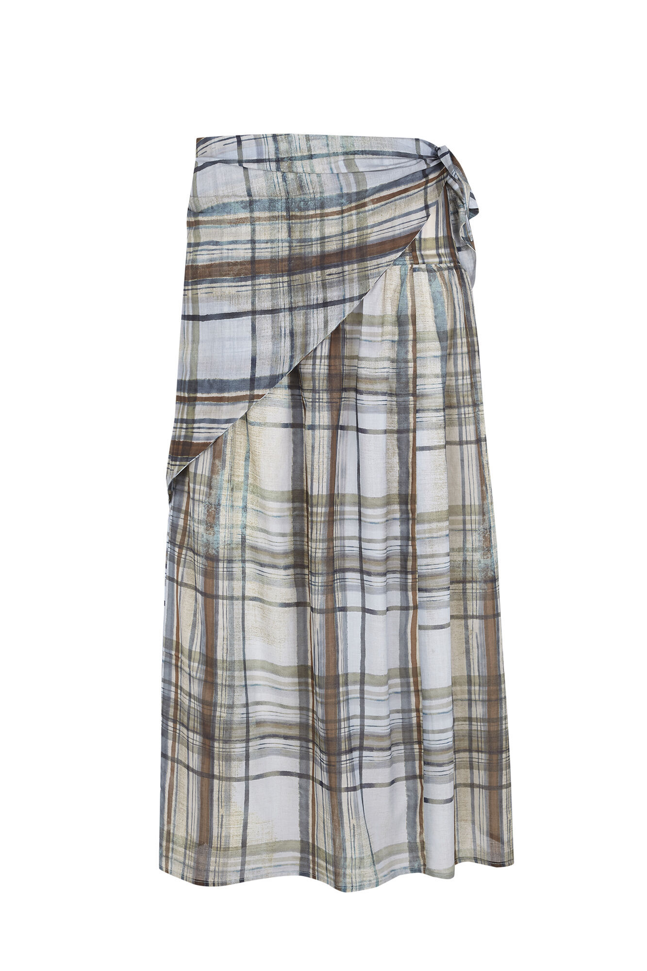 Pedro del Hierro Scarf flared skirt Blue